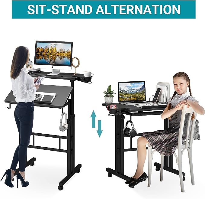 Sit-Stand Converters Computer Desk