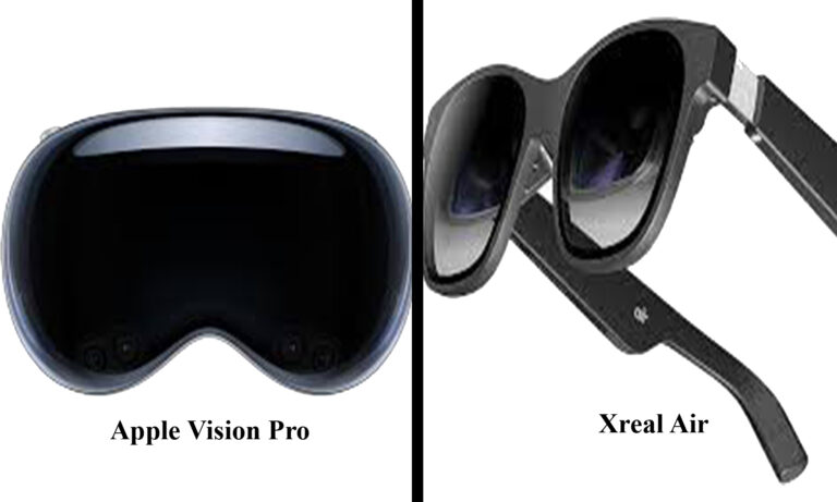 Apple Vision Pro against Xreal Air