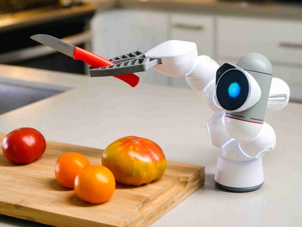 Robot cutting veges